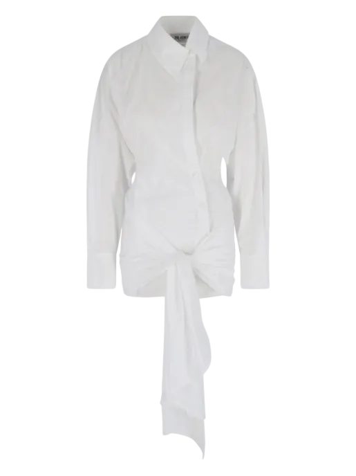 WOMEN - MINI CHEMISIER DRESS WHITE POPELINE - The Attico