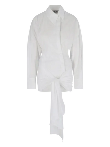 WOMEN - MINI CHEMISIER DRESS WHITE POPELINE - The Attico