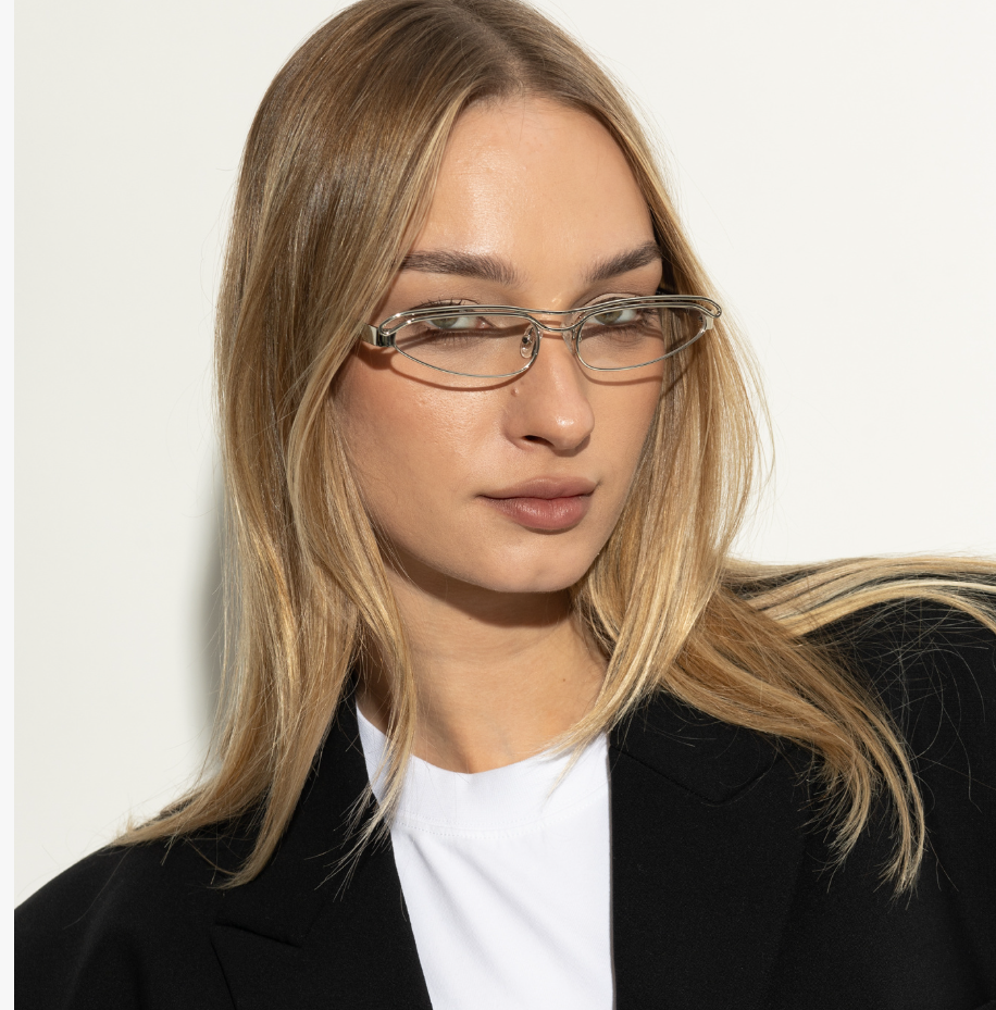 WOMEN - SILVER BLACK SUNGLASSES - The Attico