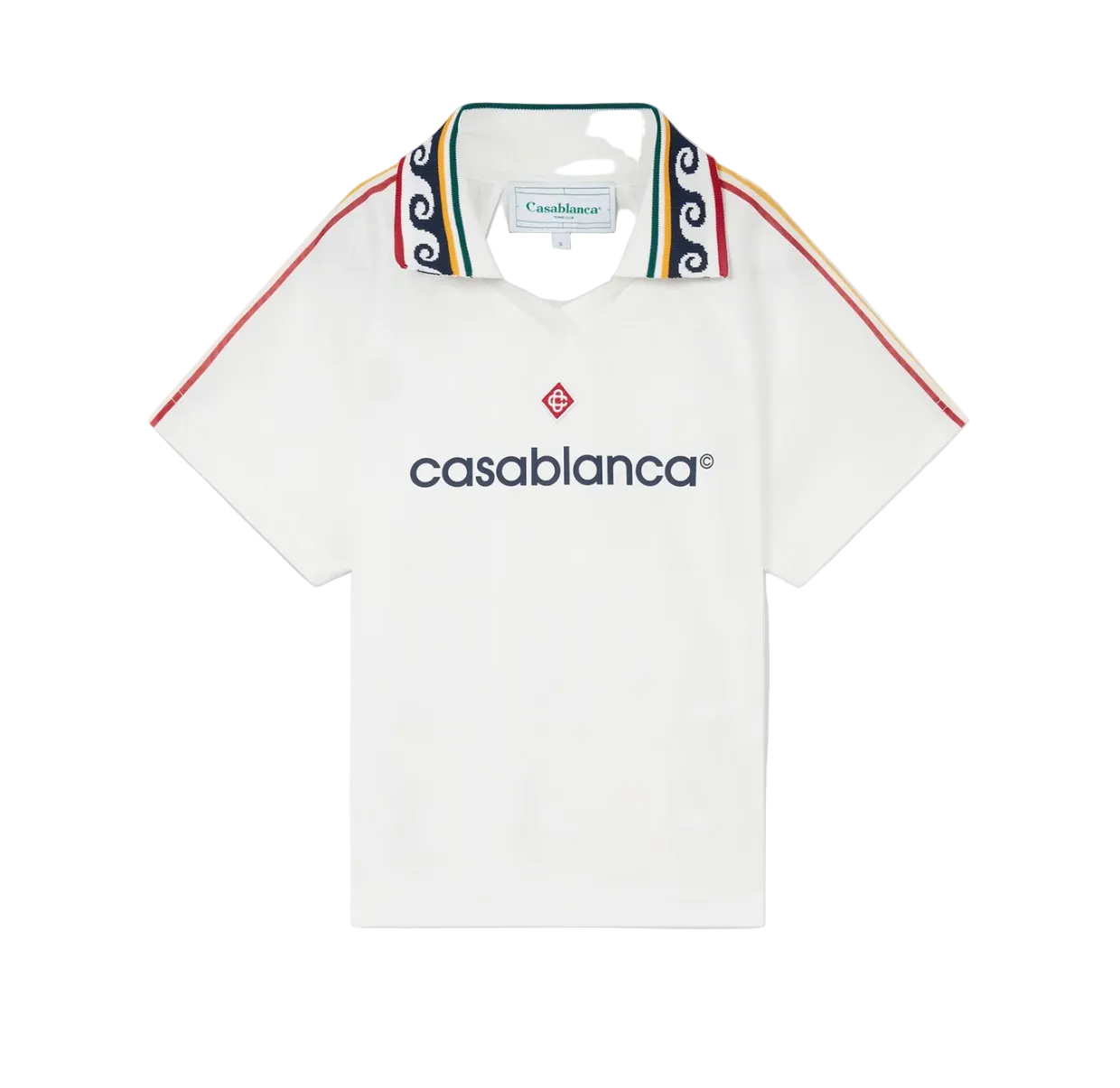 WOMEN - JERSEY FOOTBALL SHORT SLEEVE White/Multi - Casa Blanca