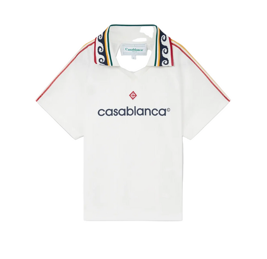 WOMEN - JERSEY FOOTBALL SHORT SLEEVE White/Multi - Casa Blanca