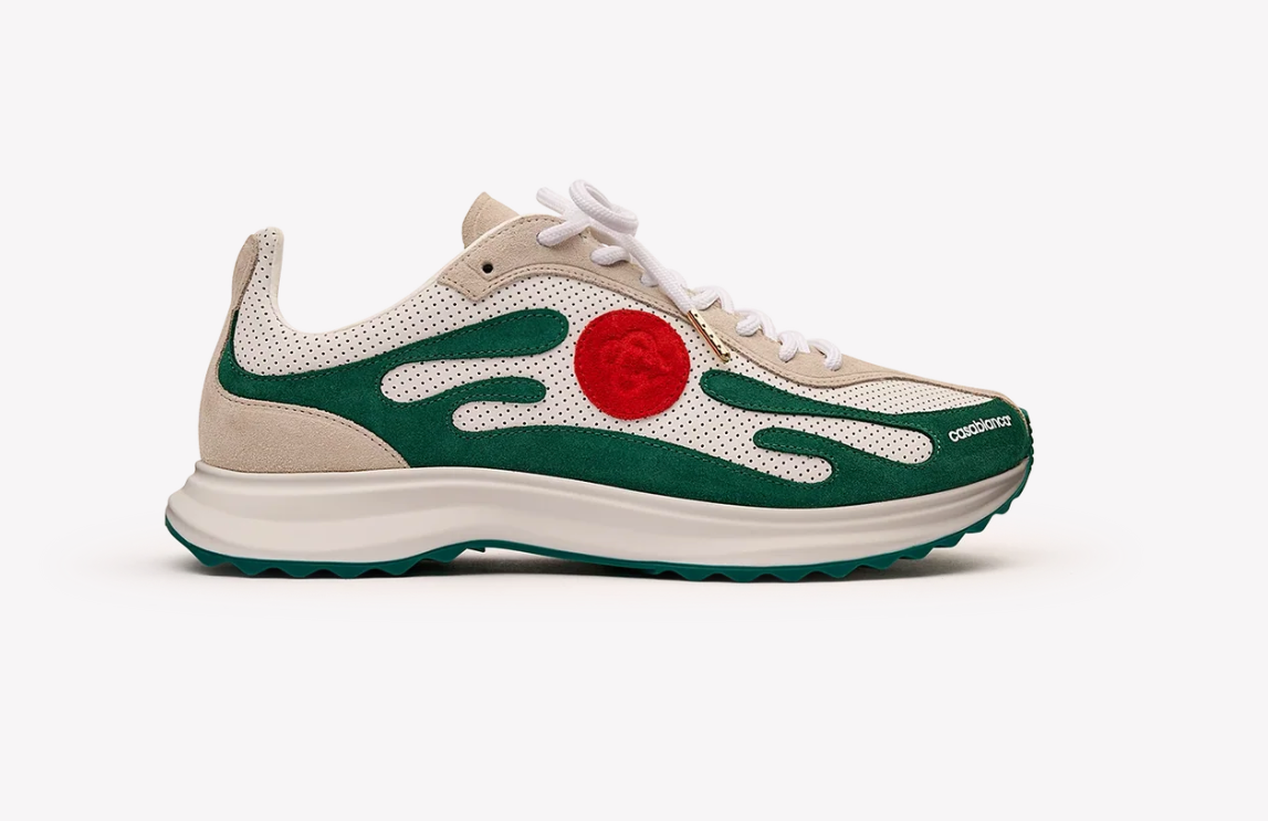 MEN - MEN'S WHITE & GREEN STADE SNEAKER - Casa Blanca