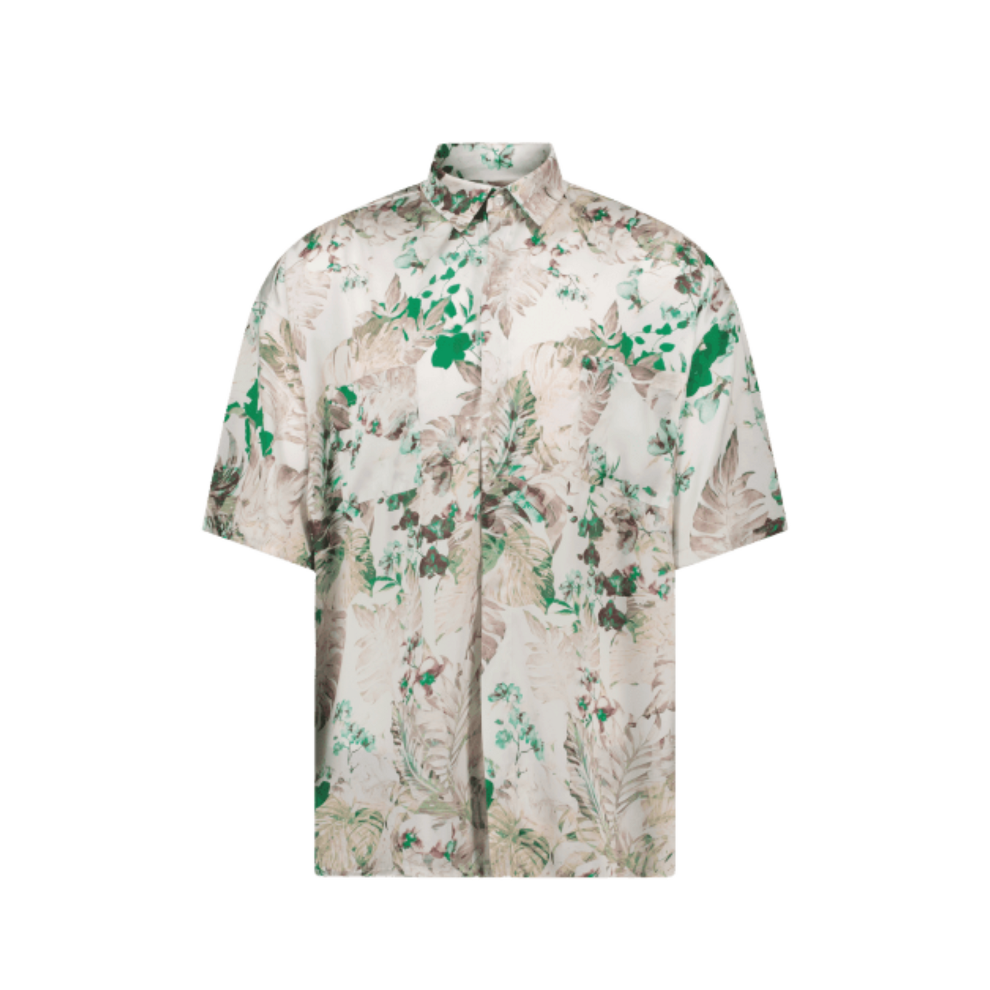 MEN - The Curtis Shirt Green flower - Swan Paris