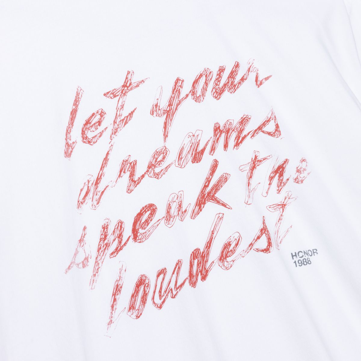 MEN - T-SHIRT DREAMS SPEAK THE LOUDEST WHITE - HTG