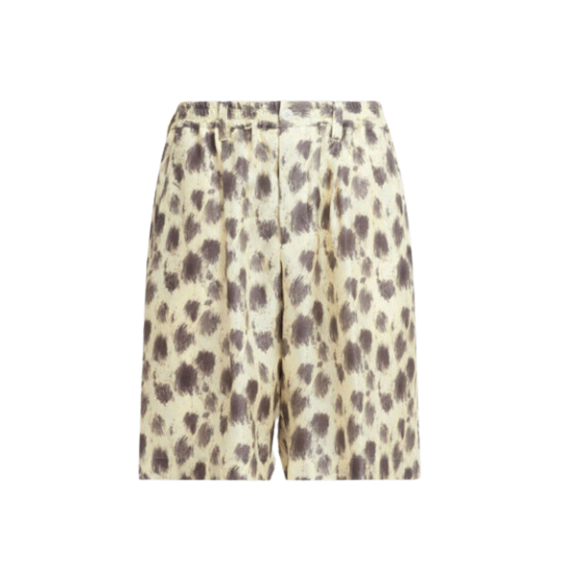 MEN -Short en soie jaune clair Leopard - Marni