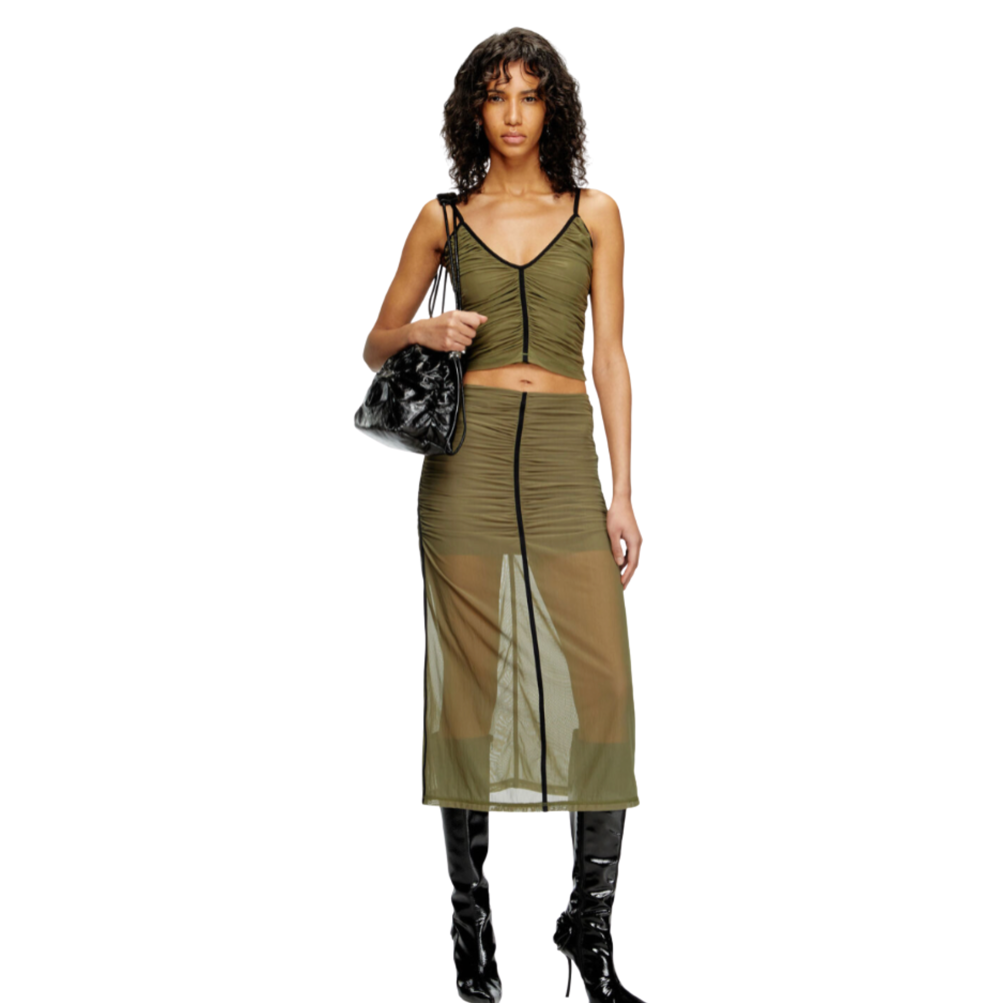 WOMEN - T-AIKY TOP A BRETELLES Vert Foncées - Diesel