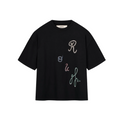 MEN - FLORAL CHAIN T-SHIRT - Black - Rough