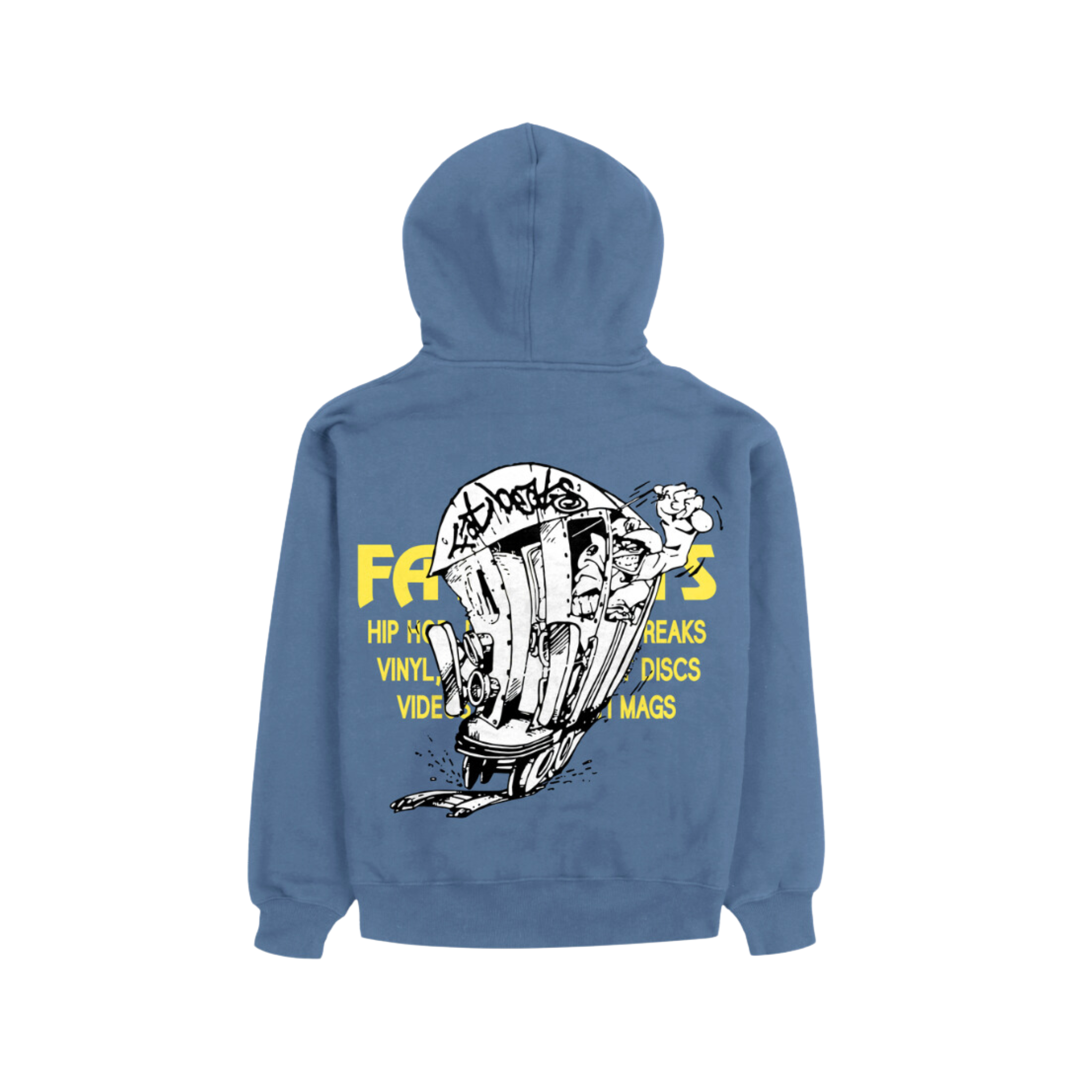 MEN - HOODIE SECTIONS FAT BEATS Blue/Yellow - Pleasures