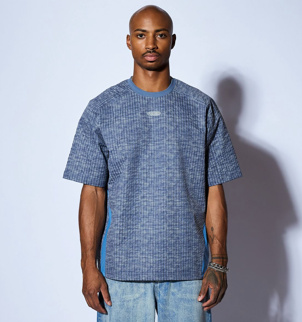 MEN -OVAL TECH SHIRT - PLAESURES - Blue