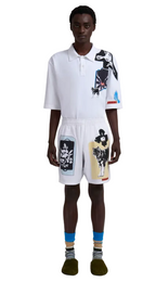 MEN - Bermuda en popeline de coton blanche - Marni