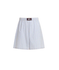 MEN - Bermuda rayé en popeline de coton bleu clair - Marni