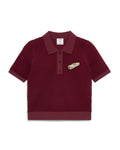 WOMEN - POLO BUBBLE JACQUARD Burgundy - Casa Blanca