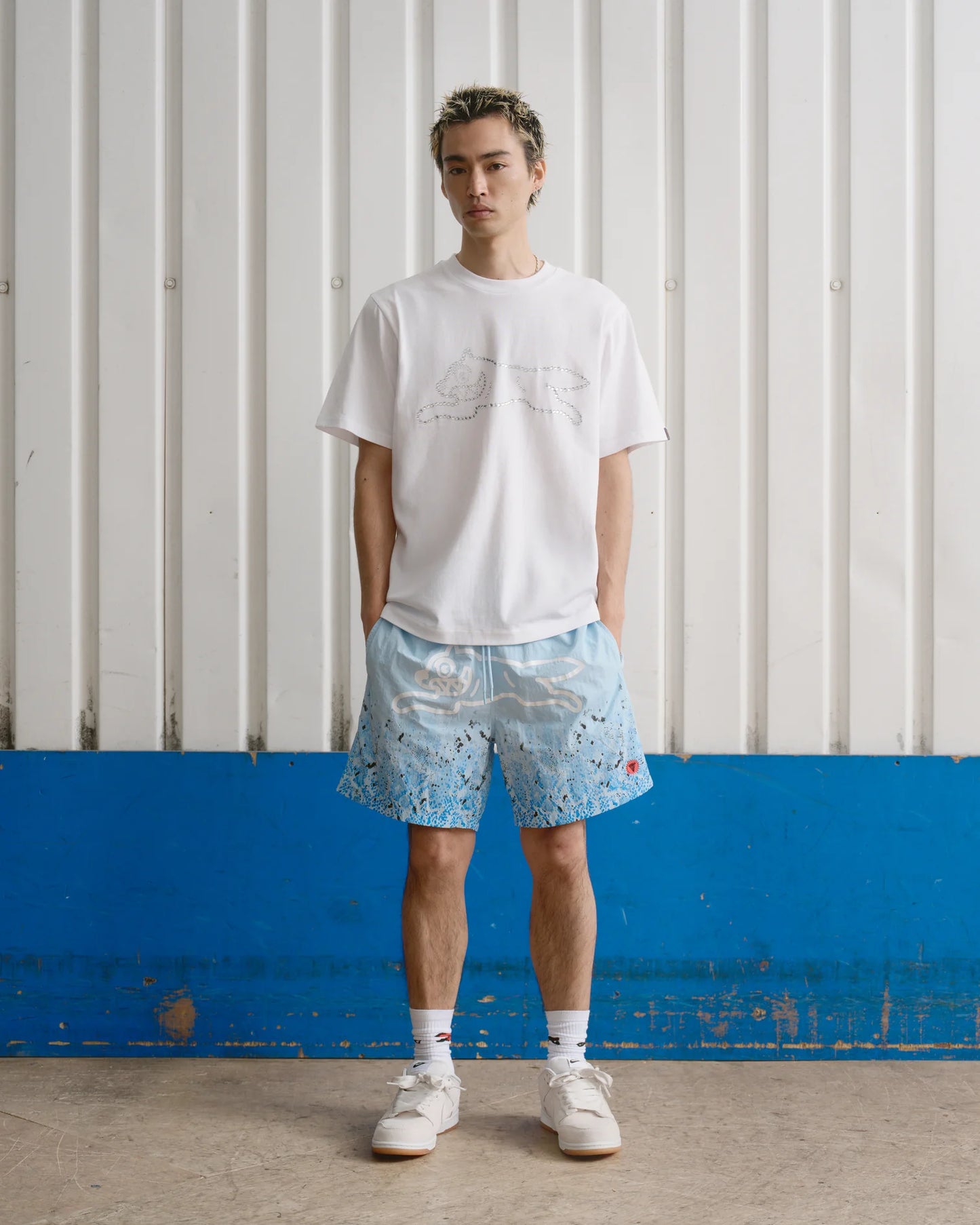 MEN - SWIM SHORT GRADIENT SNAKESKIN RUNNING BLUE - Ice Cream