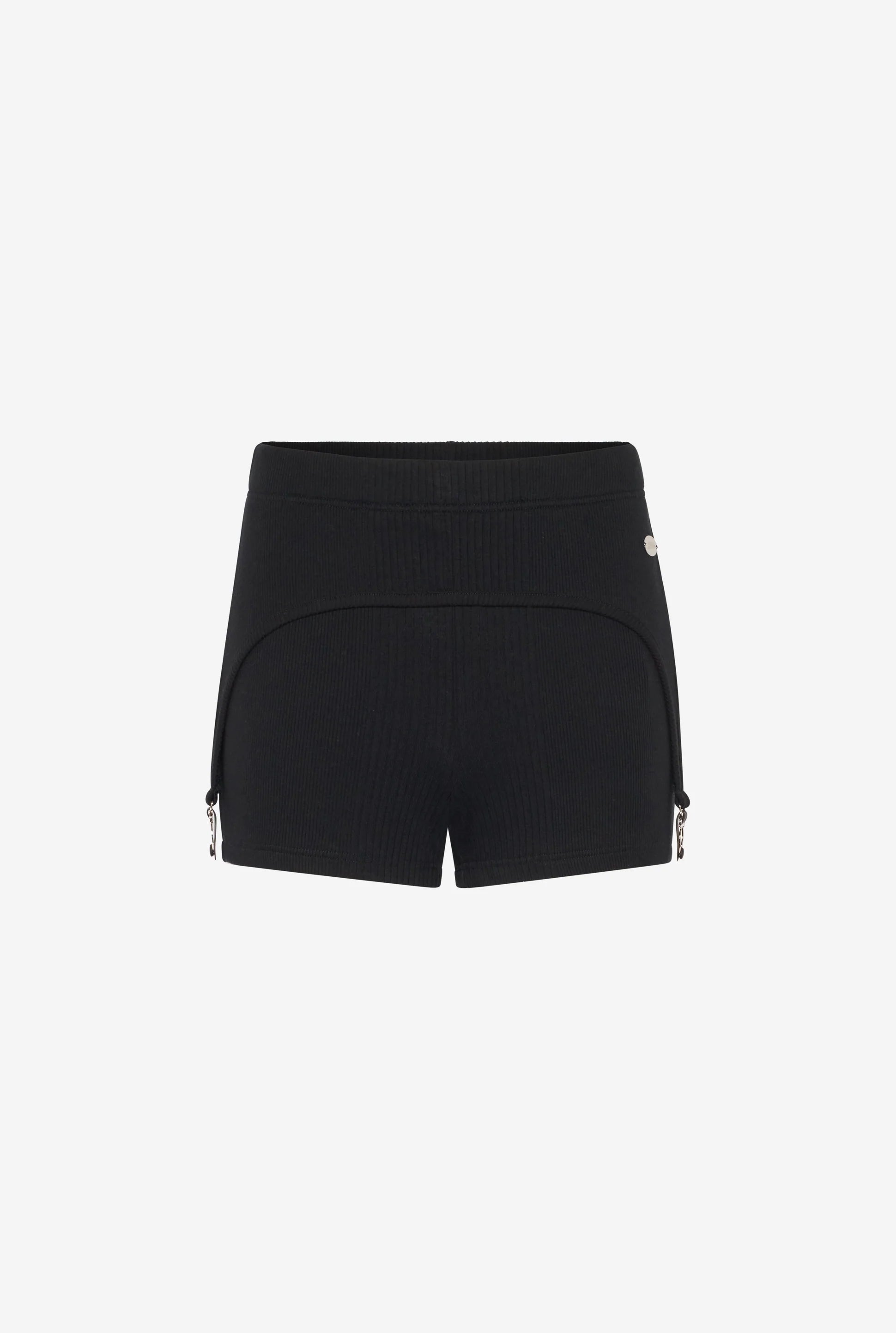 WOMEN - The Black Garter Mini-Shorts - JPG