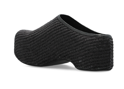 WOMEN - SABOT MULE RAFIA BLACK - Marni