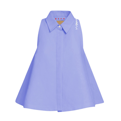 WOMEN - NO SLEEVE SHIRT POPELINE Bleu/White - Marni