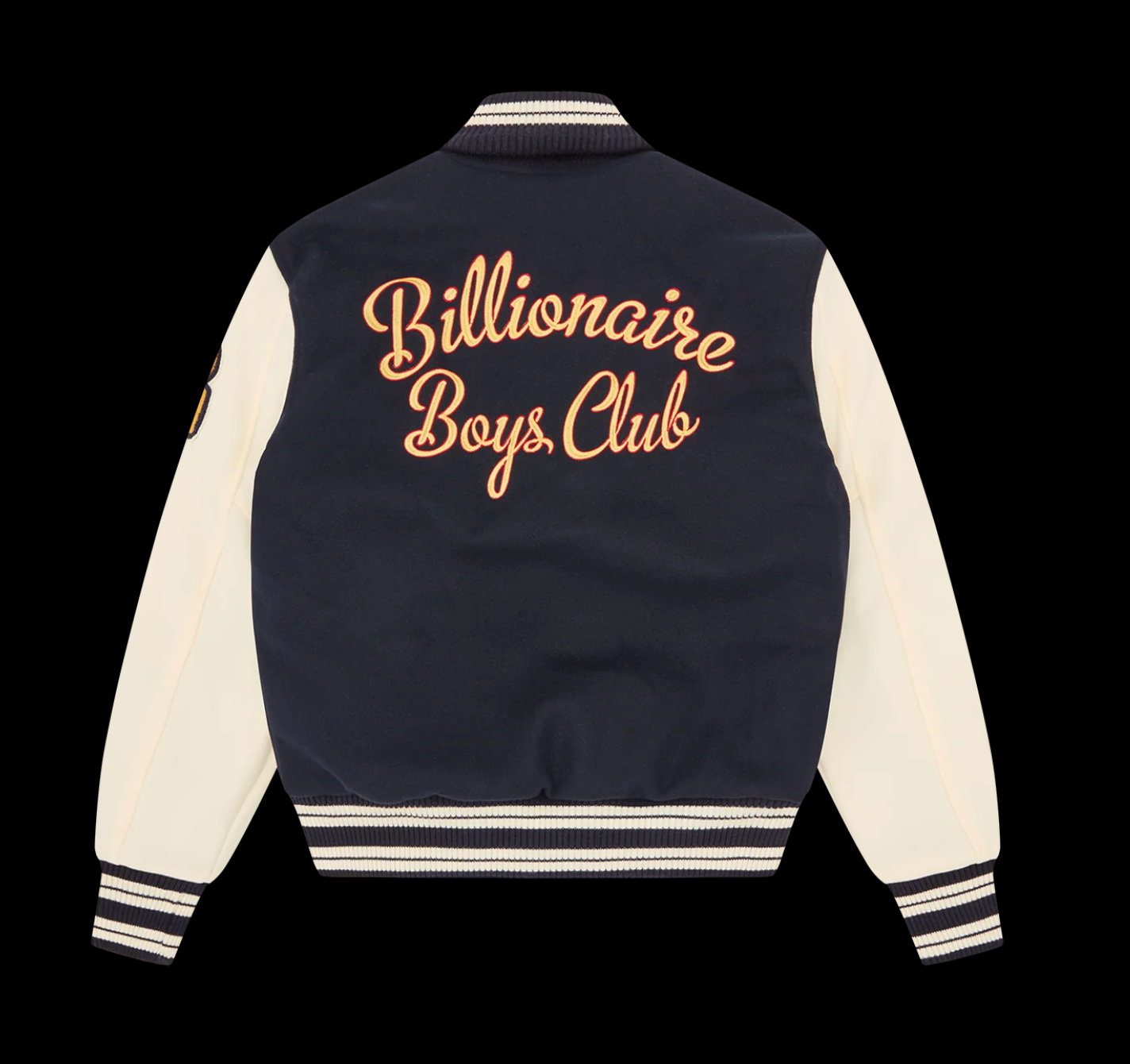 MEN - FANFARE SCRIPT VARSITY JACKET NAVY/CREAM - BBC