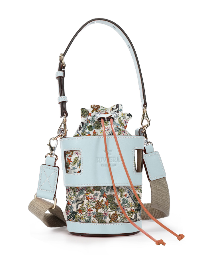 BAG - RIVIERA BASKET MINI BLUE - Cuba Labs