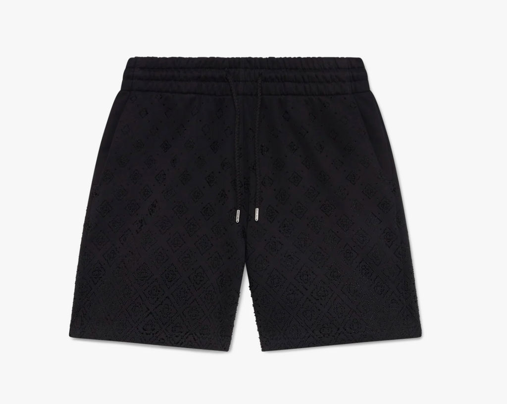 MEN - Crystal Monogram Sweatshort Black - Casa Blanca