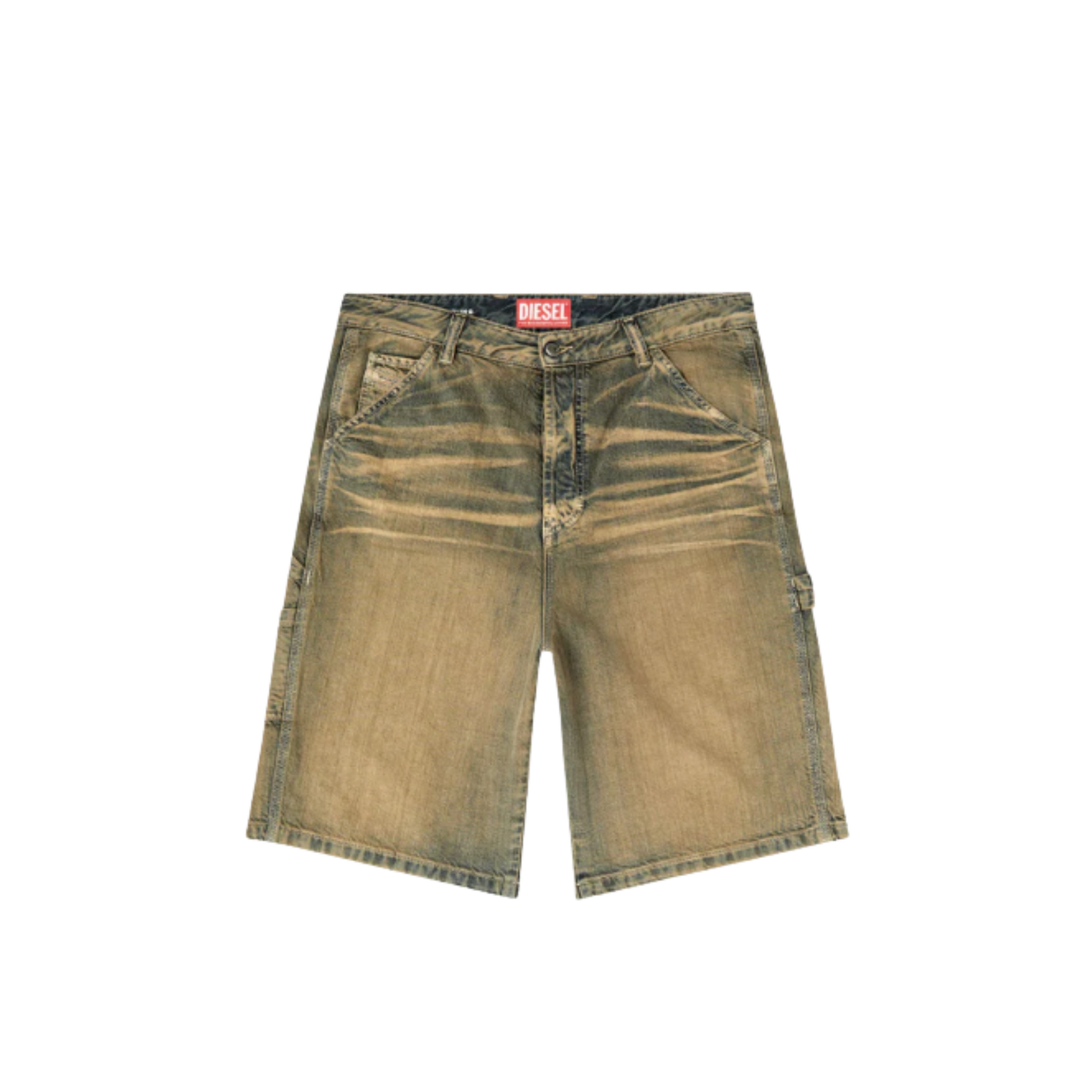 MEN - D-LIVERY SHORT DENIM Marron/Bleu - Diesel