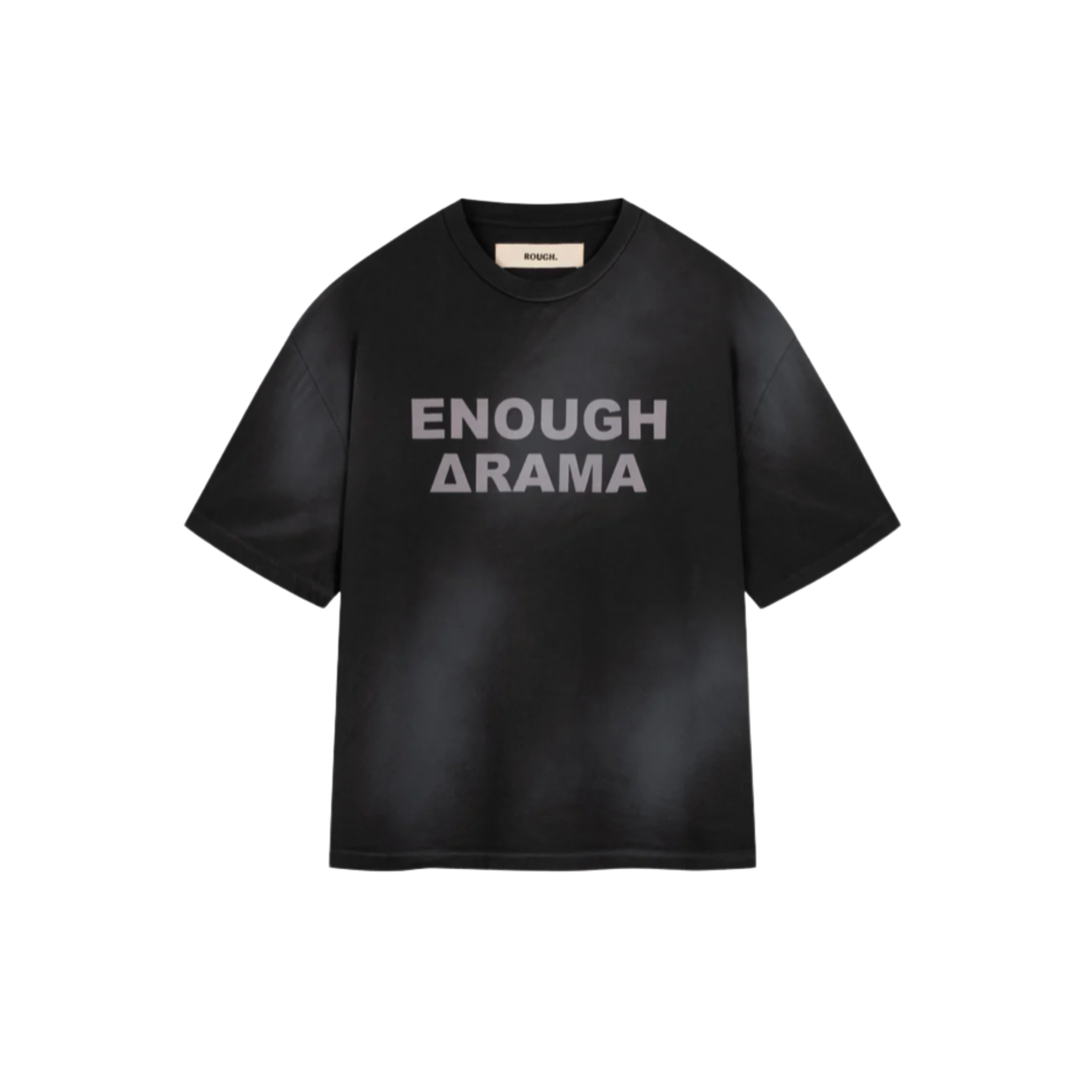 MEN - DRAMA T-SHIRT - Black - Rough
