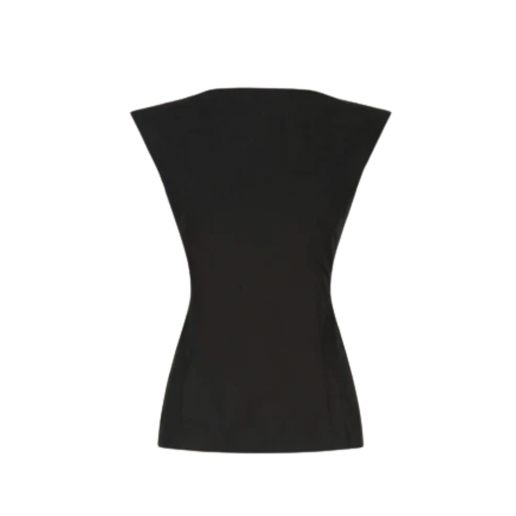 WOMEN - Top corset sculpté en popeline noire - Marni