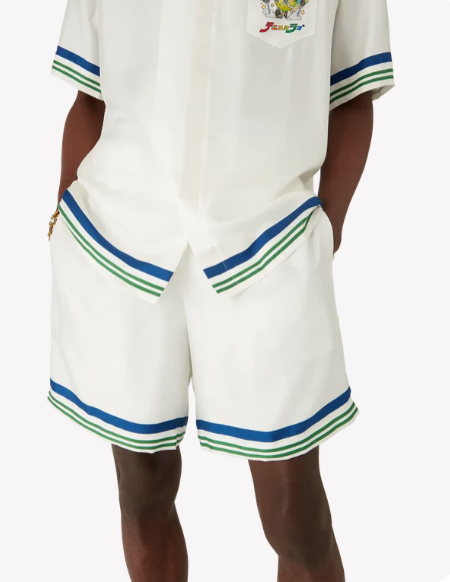 MEN - SILK SHORT MASCOT TENNIS CLUB ICON TWILL - Casa Blanca