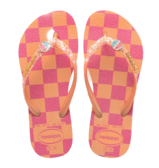 KIDS - SLIM GLITTER TRENDY PASSEGO PEACH - Havaianas