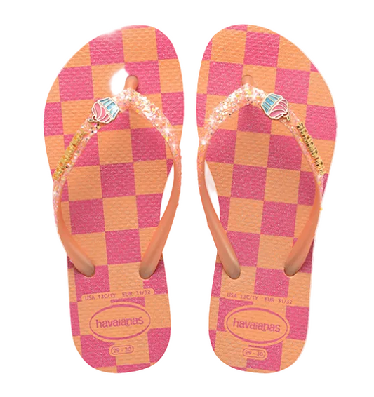 KIDS - SLIM GLITTER TRENDY PASSEGO PEACH - Havaianas