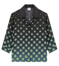 WOMEN-Degrade Monogram Long Sleeve Silk Shirt-CASA BLANCA