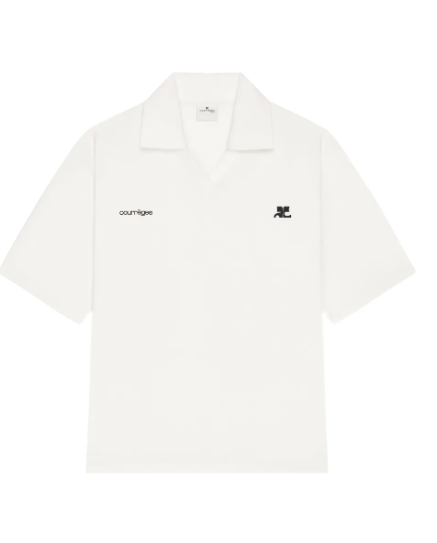 UNISEX OVERSIZED POLO WHITE - Courrèges