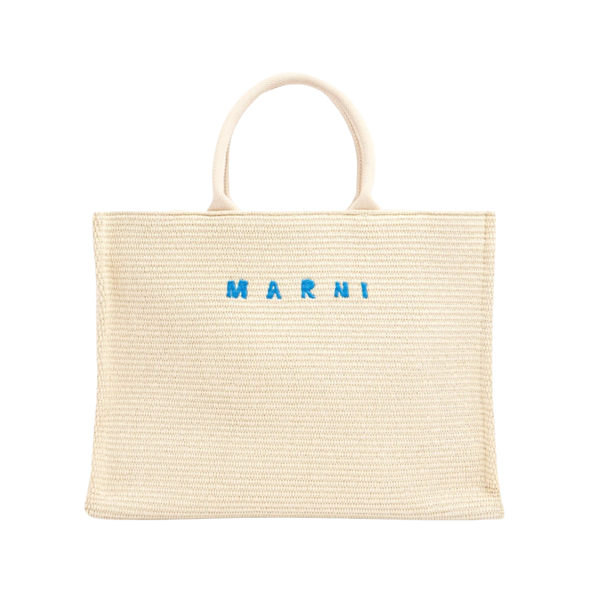 WOMEN - SAC CABAS EN RAFIA Beige/Bleu - Marni