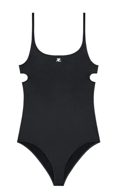 WOMEN - Maillot de Bain Logo Brodé Black - Courrèges