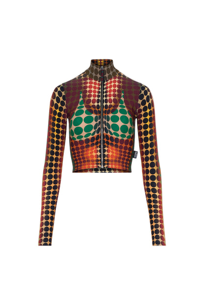 WOMEN - RE-EDITION THE BROWN DOTS TOP - JPG