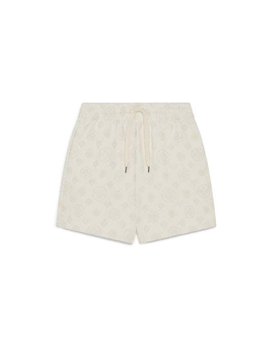 MEN - SHORT DE SURVÊTEMENT MONOGRAM WHITE - Casa Blanca