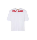 MEN - T-SHIRT WHITE MAXI IMPRIMÉ RED - Marni