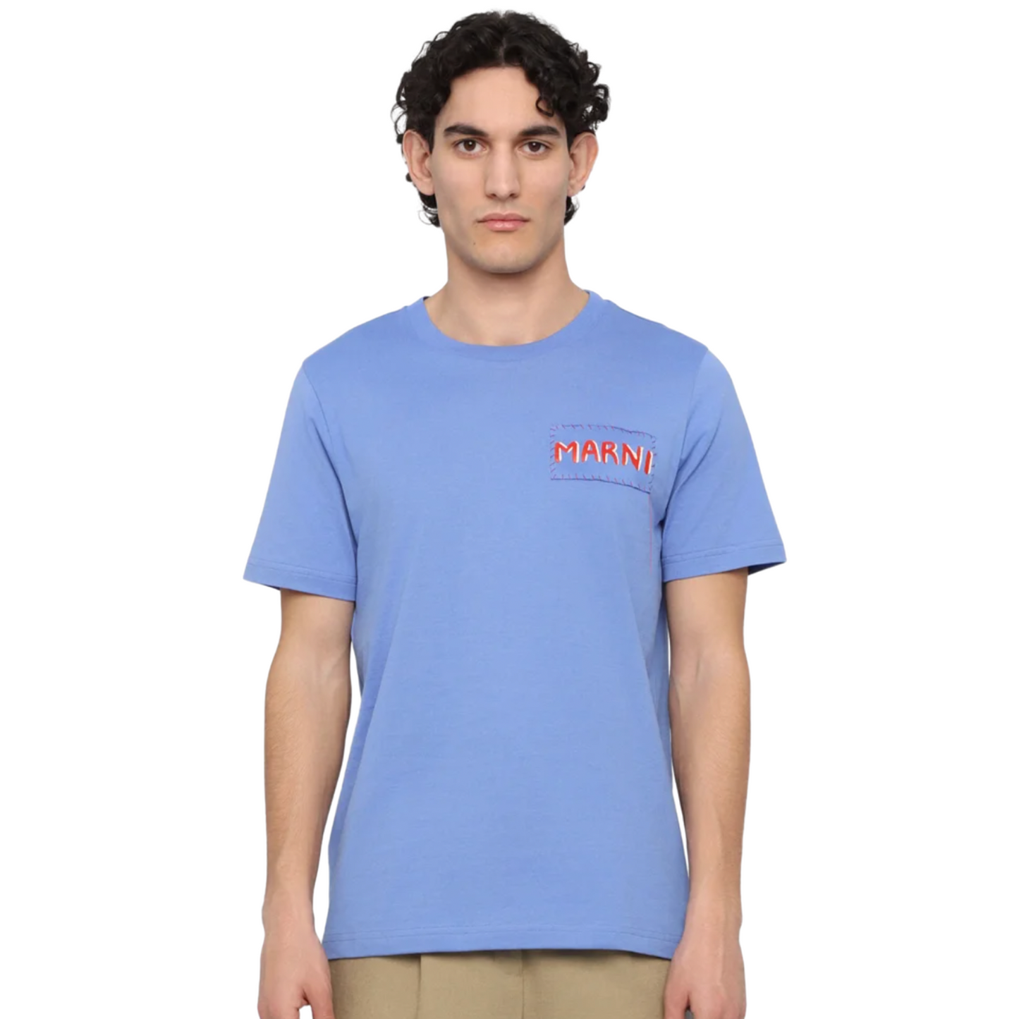 MEN - T-SHIRT PATCH Bleu/Red - Marni