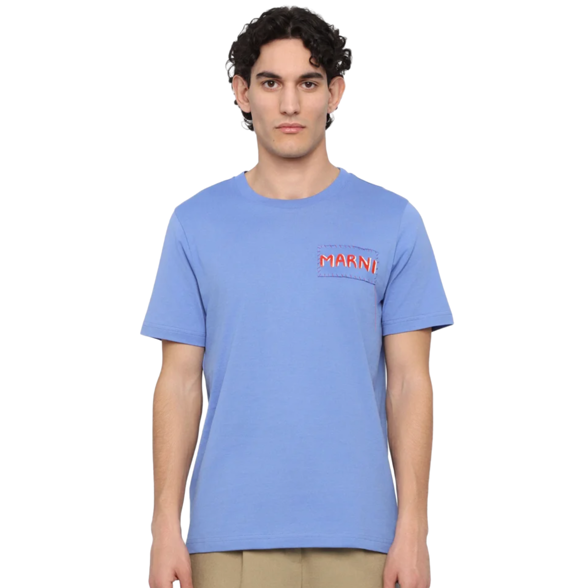 MEN - T-SHIRT PATCH Bleu/Red - Marni