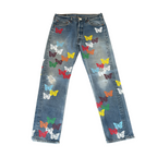 BUTTERFLY DENIM JEANS MULTI COLORS - About Dreams