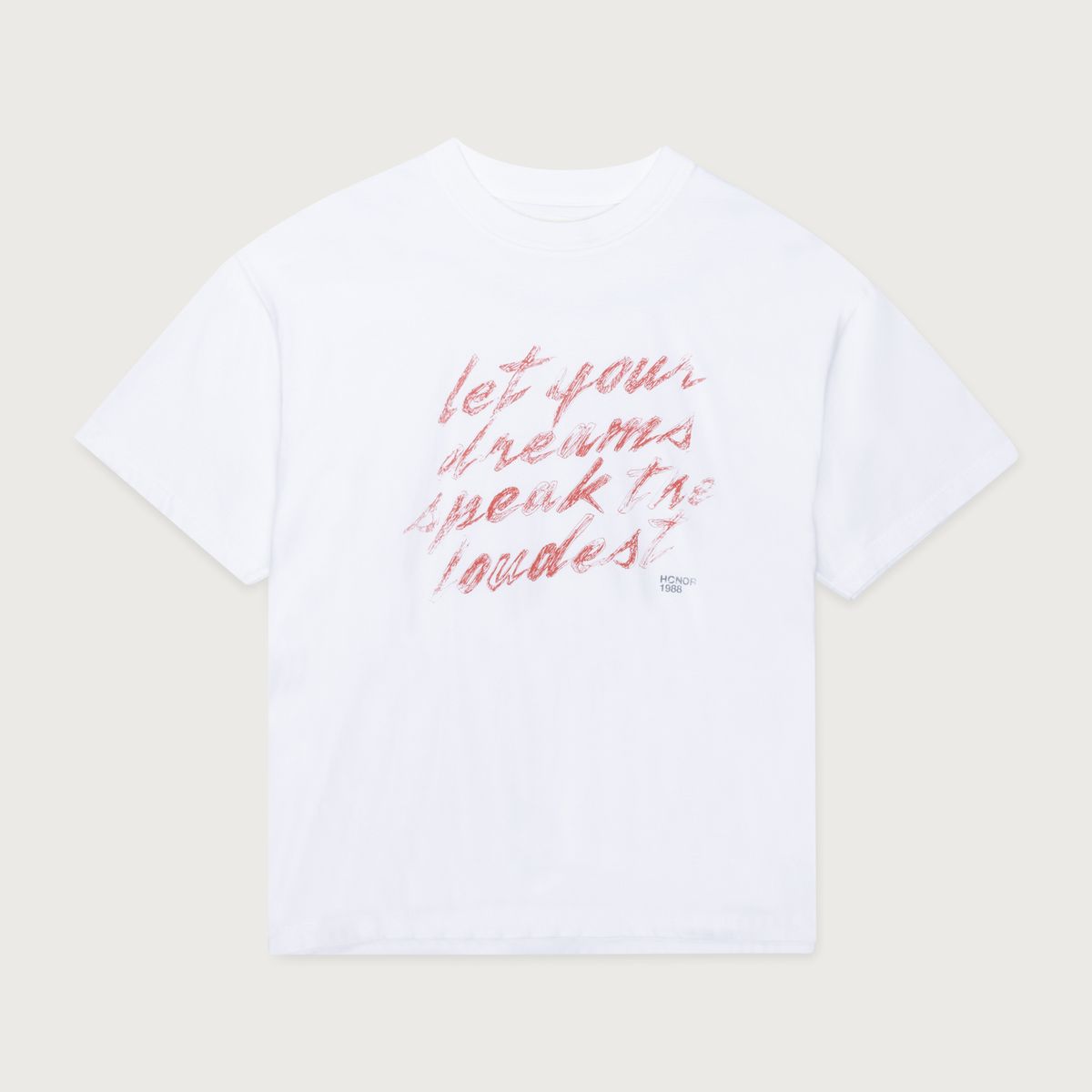 MEN - T-SHIRT DREAMS SPEAK THE LOUDEST WHITE - HTG