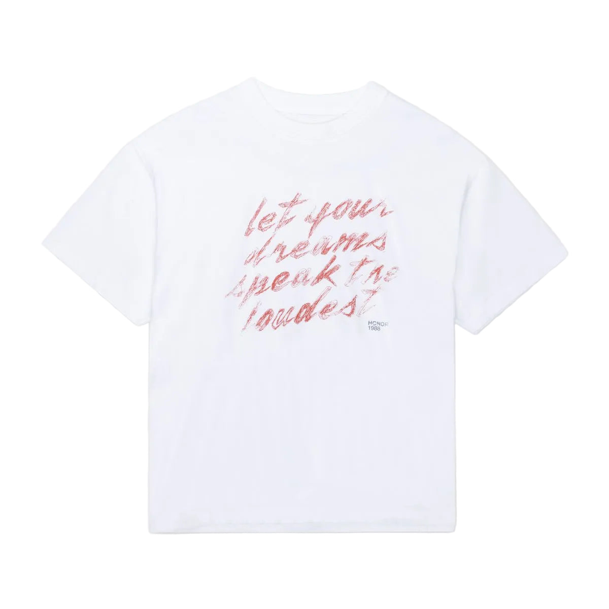 MEN - T-SHIRT DREAMS SPEAK THE LOUDEST WHITE - HTG