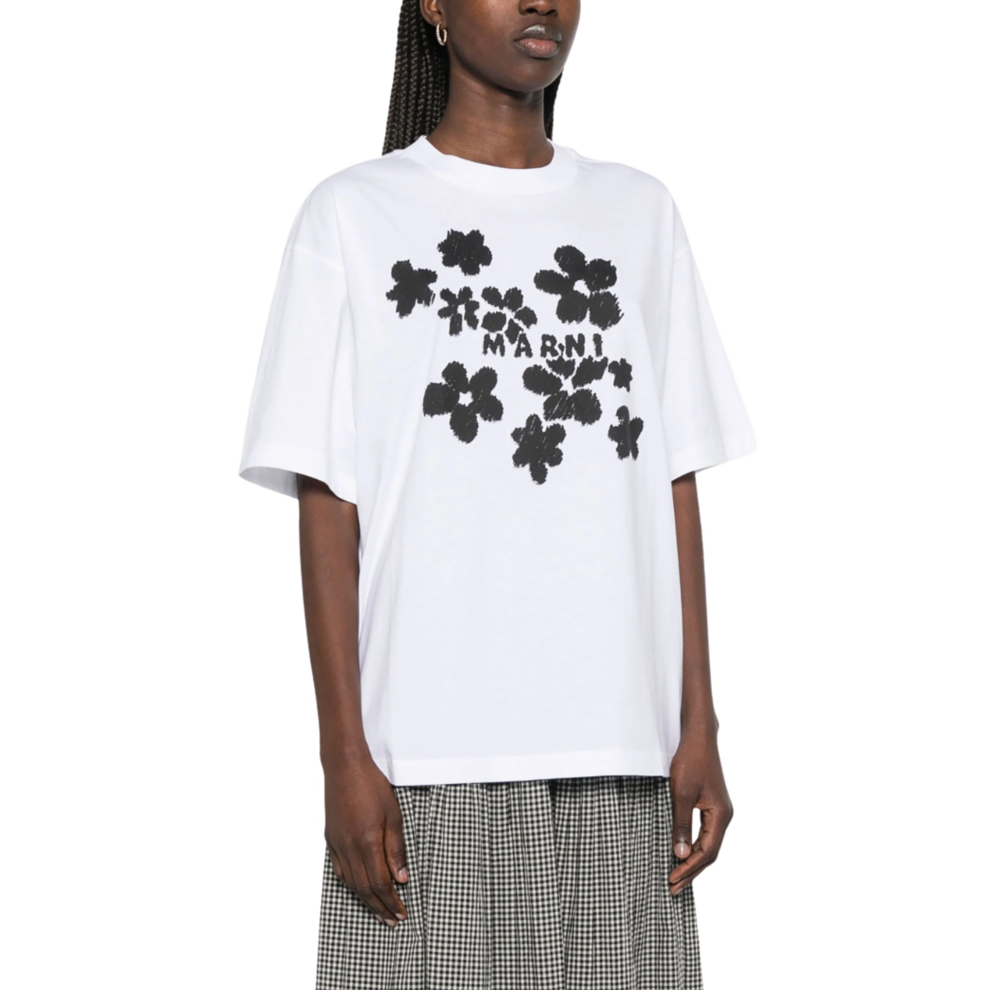 WOMEN - T-SHIRT FLOWER LILY White/Black - Marni