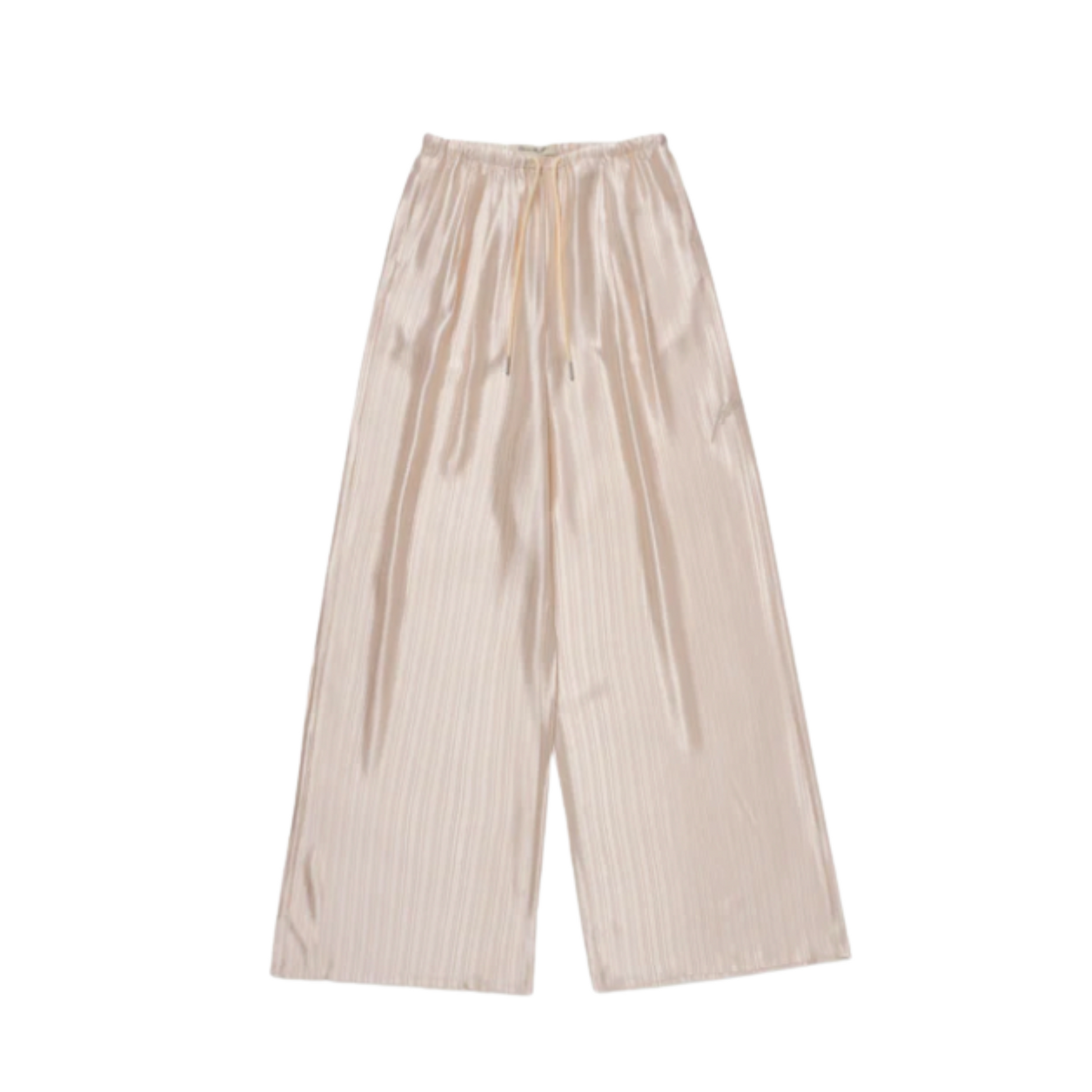 WOMEN - LOOSE SATIN STRIPE WIDE LEG - Cream - HTG