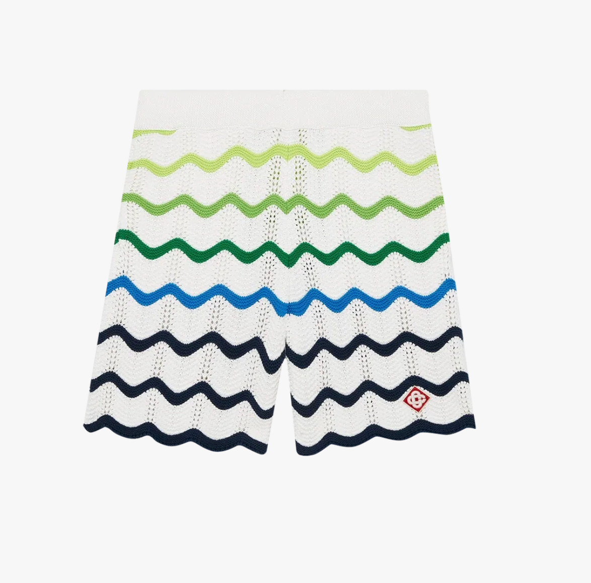 MEN - WAVES KNITTED SHORT GREEN/MULTI - Casa Blanca