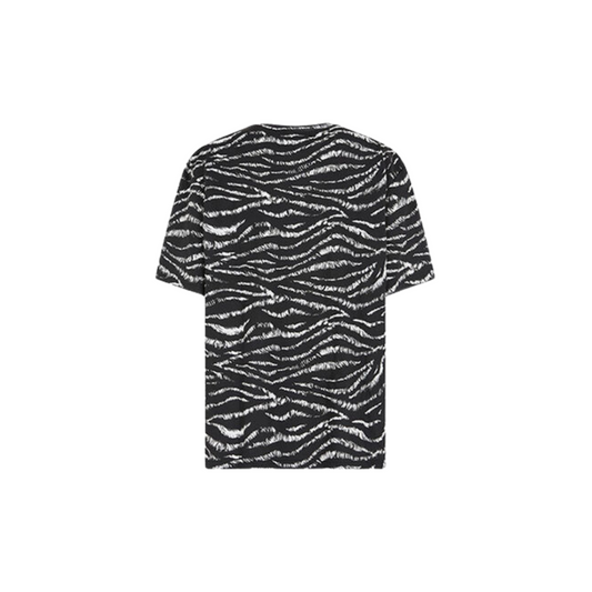 WOMEN - T-Shirt Zebra print light jersey Black/White - The Attico