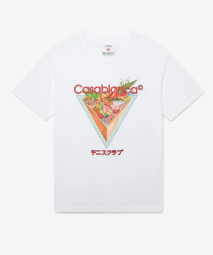MEN - T-SHIRT TENNIS ICON PRINTED FRUIT WHITE/RED - Casa Blanca