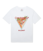 MEN - T-SHIRT TENNIS ICON PRINTED FRUIT WHITE/RED - Casa Blanca