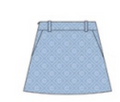 WOMEN - SKIRT DOUBLE FACED WOOL BLUE - Casa Blanca