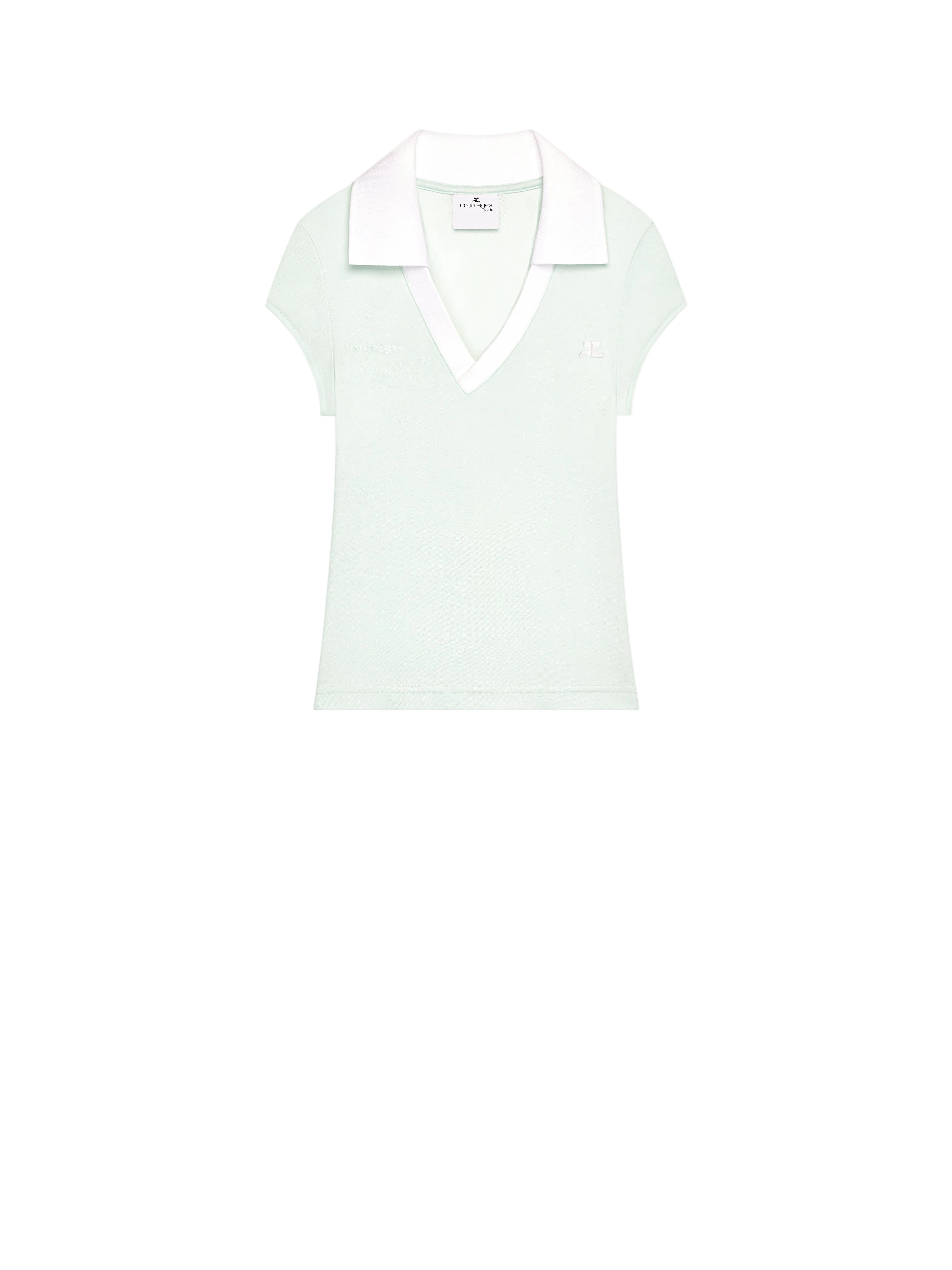 WOMEN - POLO SPORT CROPPED LIGHT MINT - Courrèges