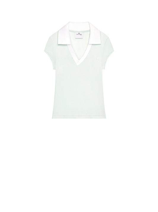 WOMEN - POLO SPORT CROPPED LIGHT MINT - Courrèges